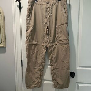 Exofficio Tan Convertible Cargo Pants for Outdoor Adventures